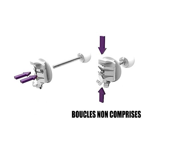 2 PAIRES FERMOIR SÉCURITÉ ACIER 2 PAIRES FERMOIR SÉCURITÉ ACIER